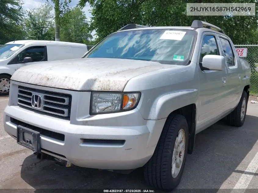 2007 Honda Ridgeline Rtl VIN: 2HJYK16587H542969 Lot: 42823187