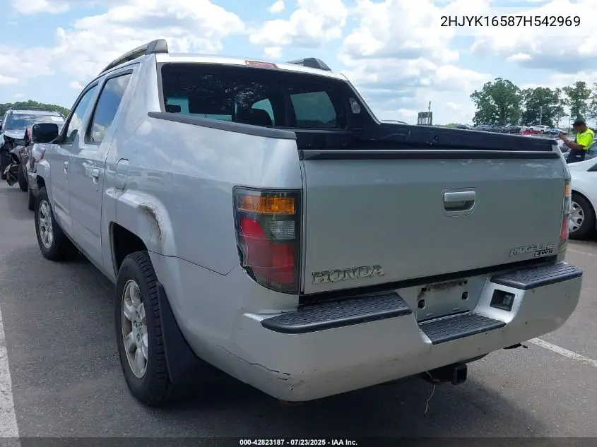 2007 Honda Ridgeline Rtl VIN: 2HJYK16587H542969 Lot: 42823187