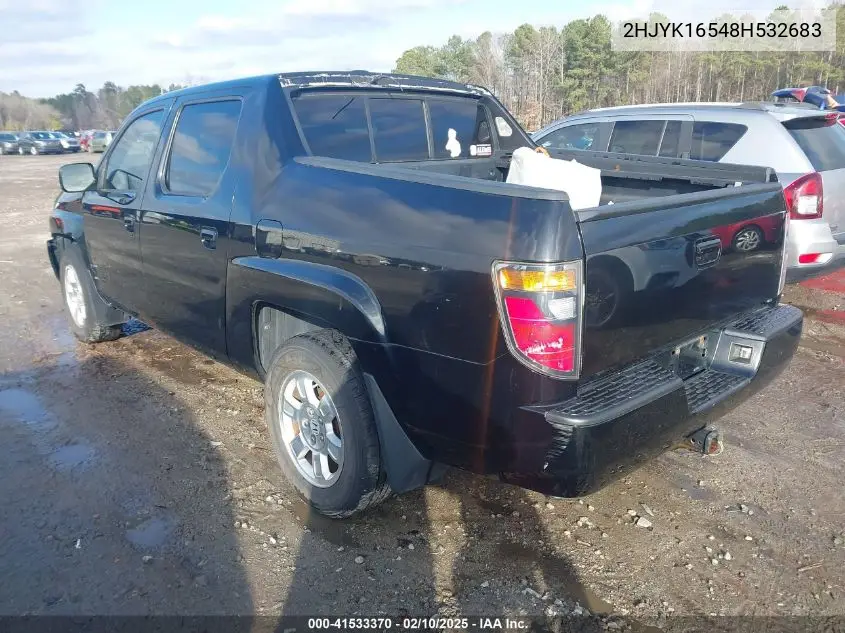 2008 Honda Ridgeline Rtl VIN: 2HJYK16548H532683 Lot: 41533370