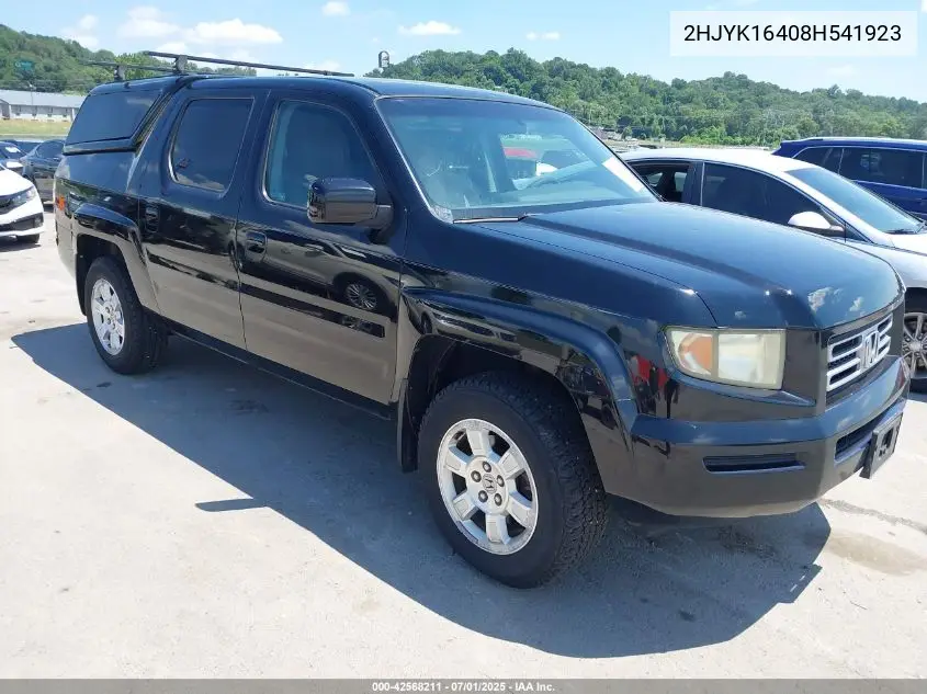 2008 Honda Ridgeline Rts VIN: 2HJYK16408H541923 Lot: 42568211