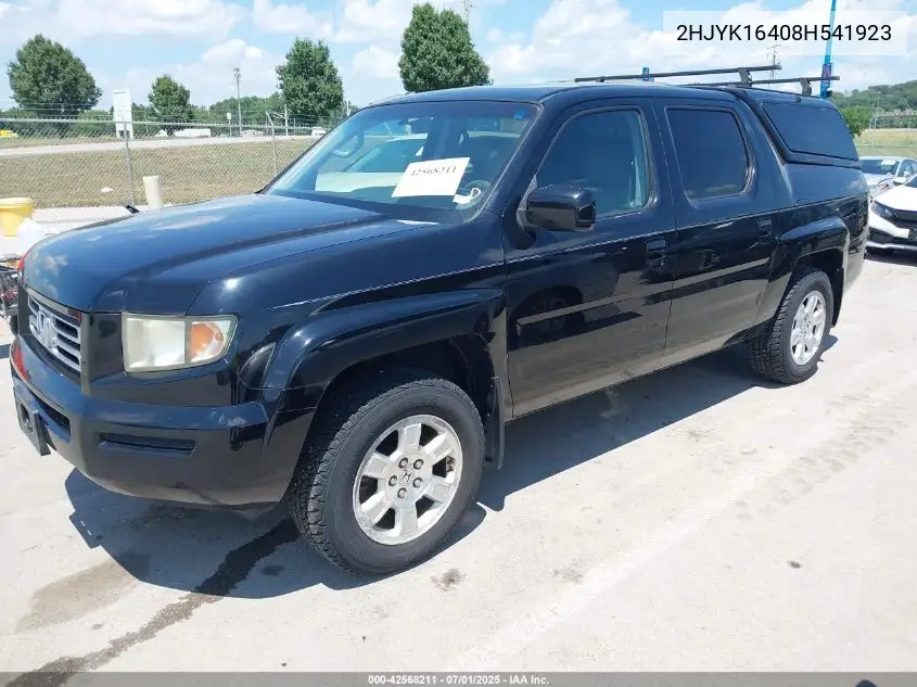 2008 Honda Ridgeline Rts VIN: 2HJYK16408H541923 Lot: 42568211