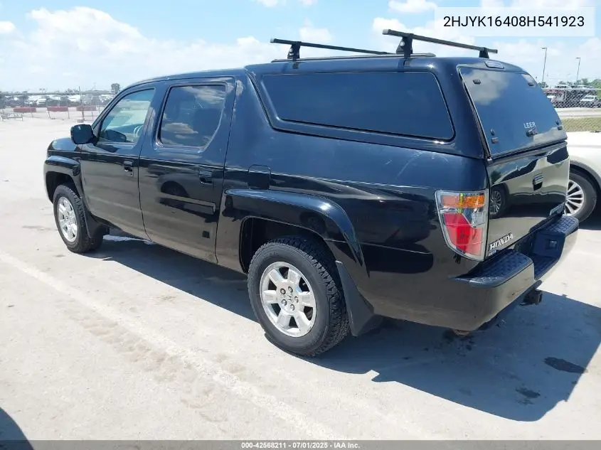 2008 Honda Ridgeline Rts VIN: 2HJYK16408H541923 Lot: 42568211
