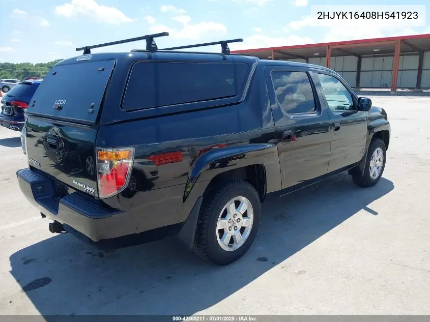 2008 Honda Ridgeline Rts VIN: 2HJYK16408H541923 Lot: 42568211