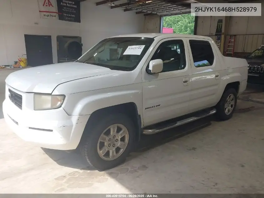 2008 Honda Ridgeline Rts VIN: 2HJYK16468H528979 Lot: 42615704
