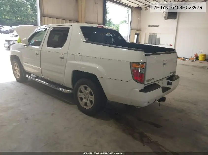 2008 Honda Ridgeline Rts VIN: 2HJYK16468H528979 Lot: 42615704