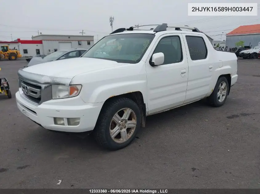2009 Honda Ridgeline Rtl VIN: 2HJYK16589H003447 Lot: 12333360