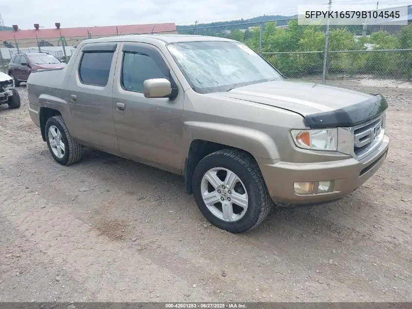 2009 Honda Ridgeline Rtl VIN: 5FPYK16579B104545 Lot: 42601283