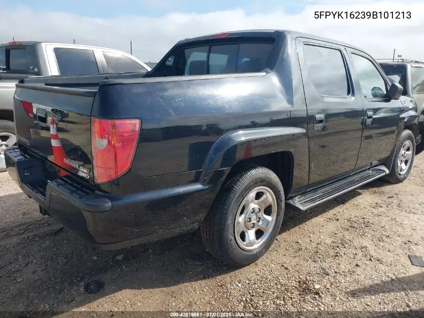 2009 Honda Ridgeline Rt VIN: 5FPYK16239B101213 Lot: 42619661