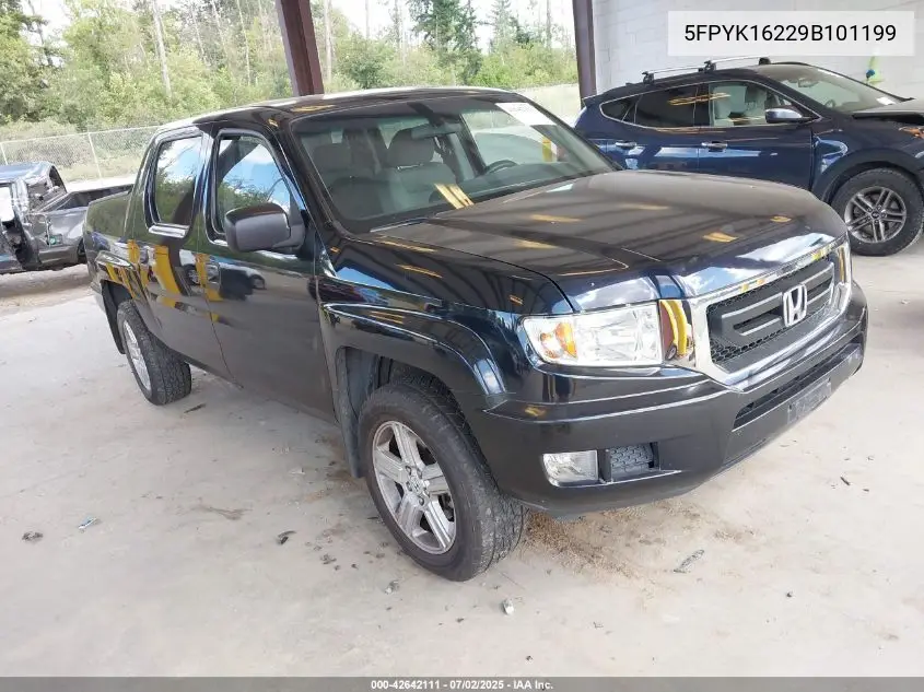 2009 Honda Ridgeline Rt VIN: 5FPYK16229B101199 Lot: 42642111