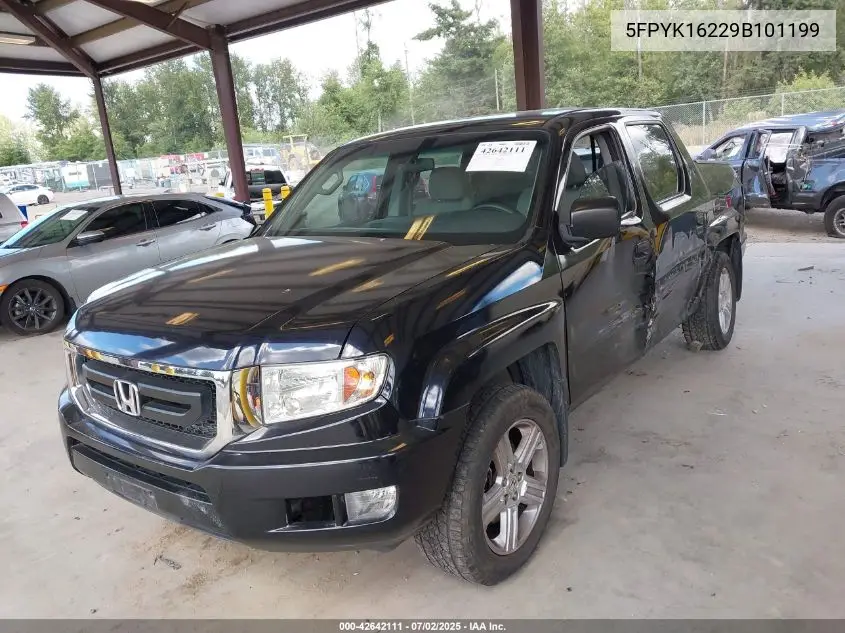 2009 Honda Ridgeline Rt VIN: 5FPYK16229B101199 Lot: 42642111