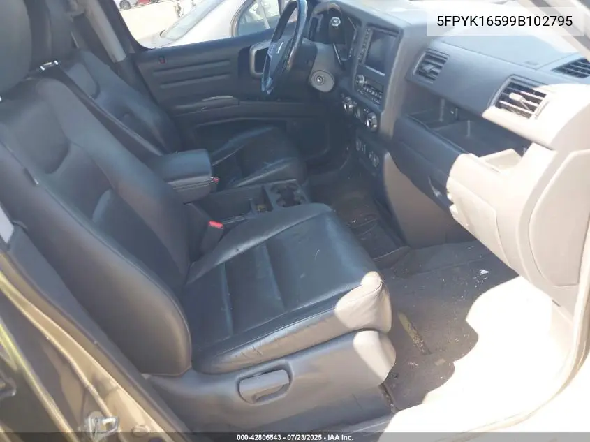 2009 Honda Ridgeline Rtl VIN: 5FPYK16599B102795 Lot: 42806543
