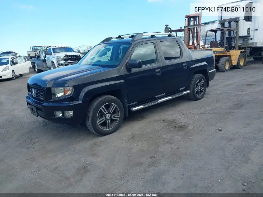 2013 Honda Ridgeline Sport VIN: 5FPYK1F74DB011010 Lot: 42185036