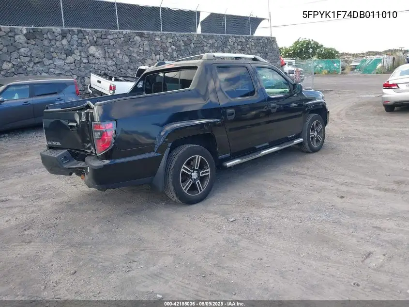 2013 Honda Ridgeline Sport VIN: 5FPYK1F74DB011010 Lot: 42185036