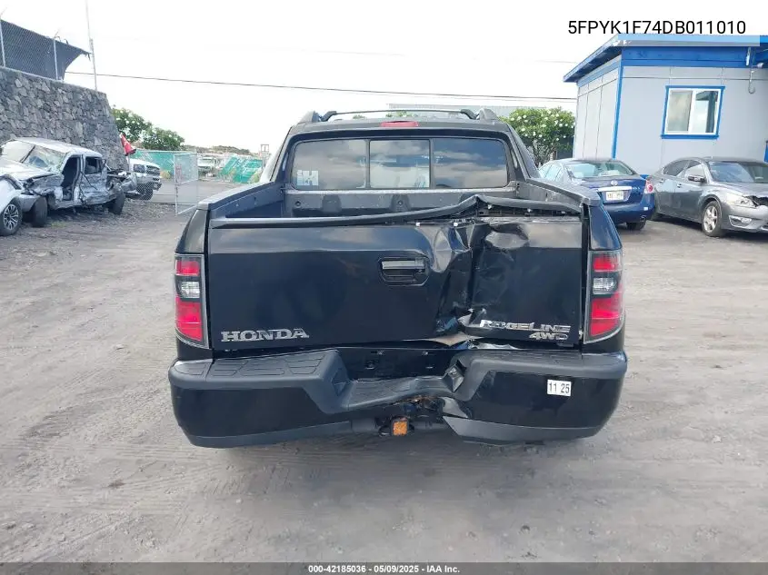 2013 Honda Ridgeline Sport VIN: 5FPYK1F74DB011010 Lot: 42185036