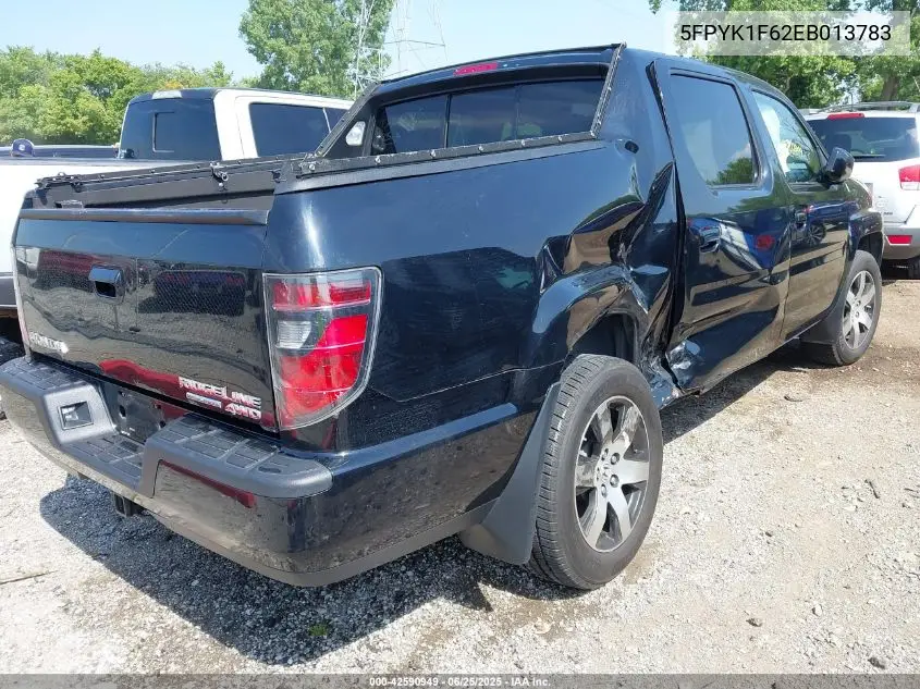 2014 Honda Ridgeline Se VIN: 5FPYK1F62EB013783 Lot: 42590949