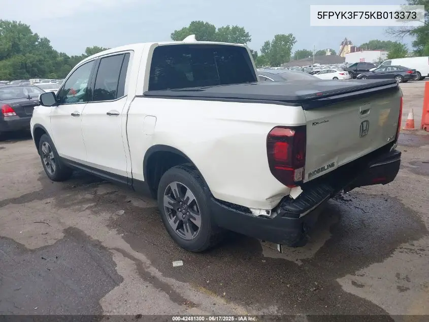 2019 Honda Ridgeline Rtl-E VIN: 5FPYK3F75KB013373 Lot: 42481300
