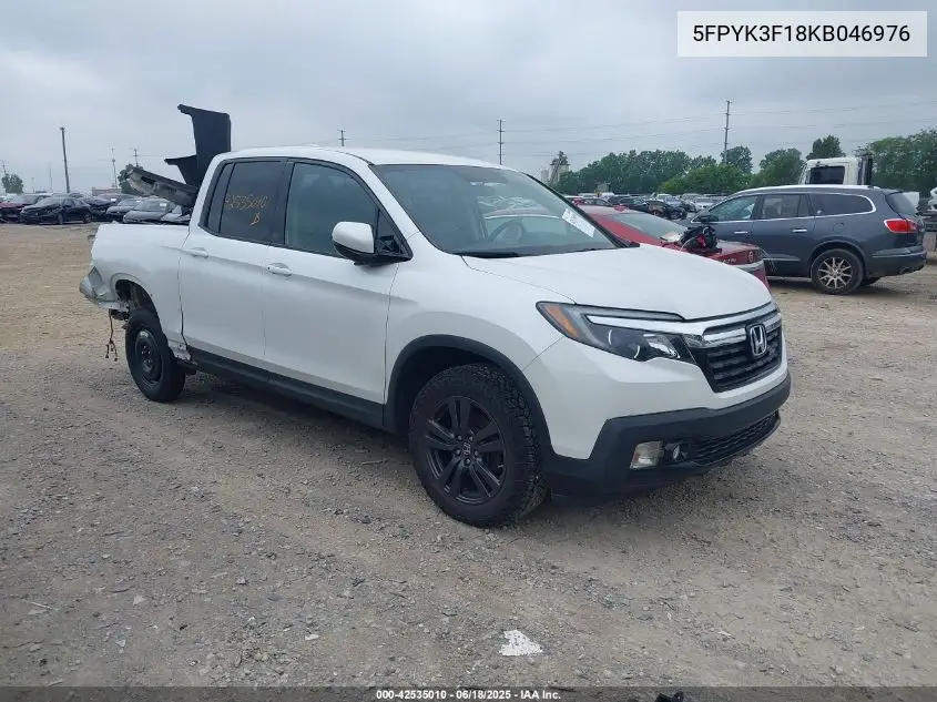 2019 Honda Ridgeline Sport VIN: 5FPYK3F18KB046976 Lot: 42535010