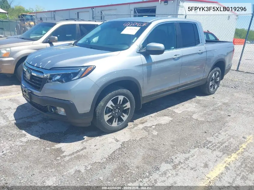 2020 Honda Ridgeline Awd Rtl VIN: 5FPYK3F5XLB019296 Lot: 42204290