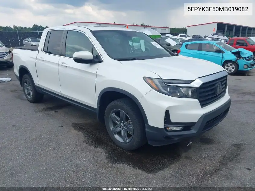 2021 Honda Ridgeline Awd Rtl VIN: 5FPYK3F50MB019082 Lot: 42682969