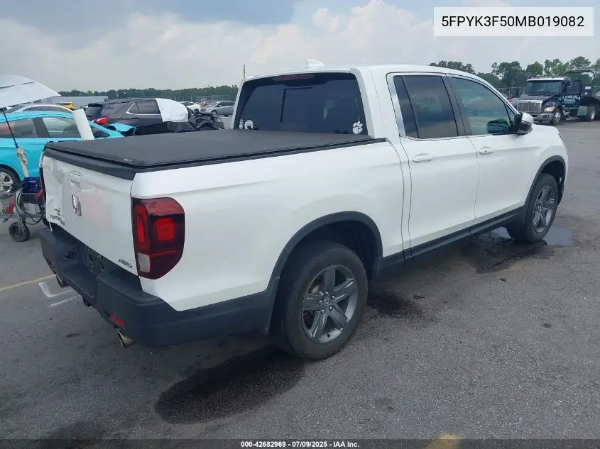 2021 Honda Ridgeline Awd Rtl VIN: 5FPYK3F50MB019082 Lot: 42682969