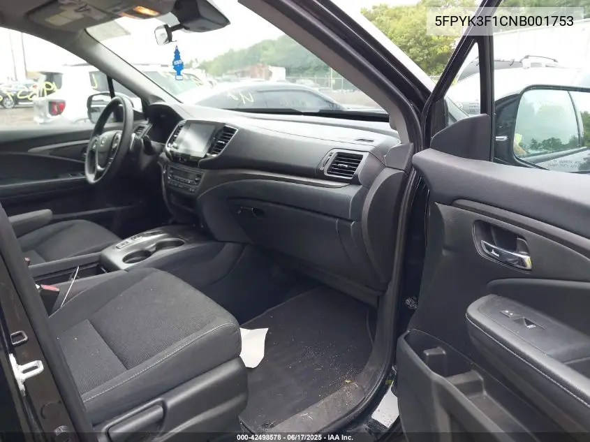 2022 Honda Ridgeline Sport VIN: 5FPYK3F1CNB001753 Lot: 42498578
