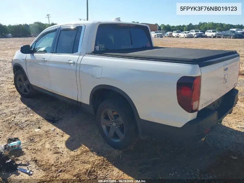 2022 Honda Ridgeline Rtl-E VIN: 5FPYK3F76NB019123 Lot: 42530208