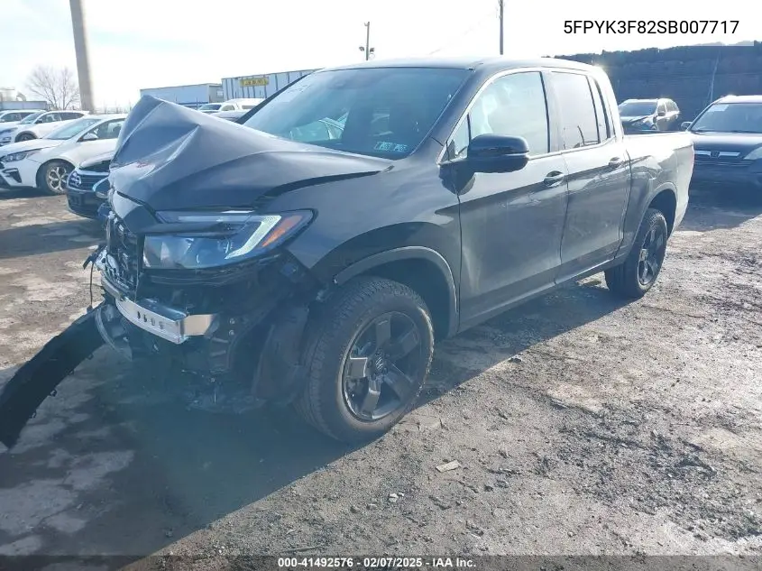 2025 Honda Ridgeline Black Edition VIN: 5FPYK3F82SB007717 Lot: 41492576