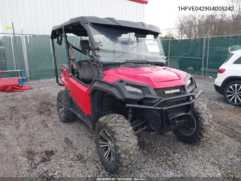 2016 Honda Sxs1000 M5 VIN: 1HFVE0429G4005242 Lot: 41998128