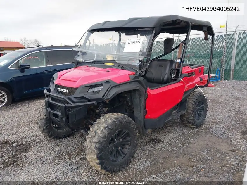 2016 Honda Sxs1000 M5 VIN: 1HFVE0429G4005242 Lot: 41998128