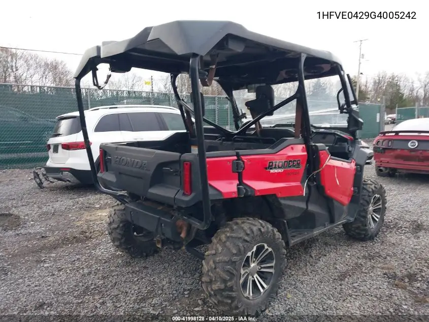 2016 Honda Sxs1000 M5 VIN: 1HFVE0429G4005242 Lot: 41998128