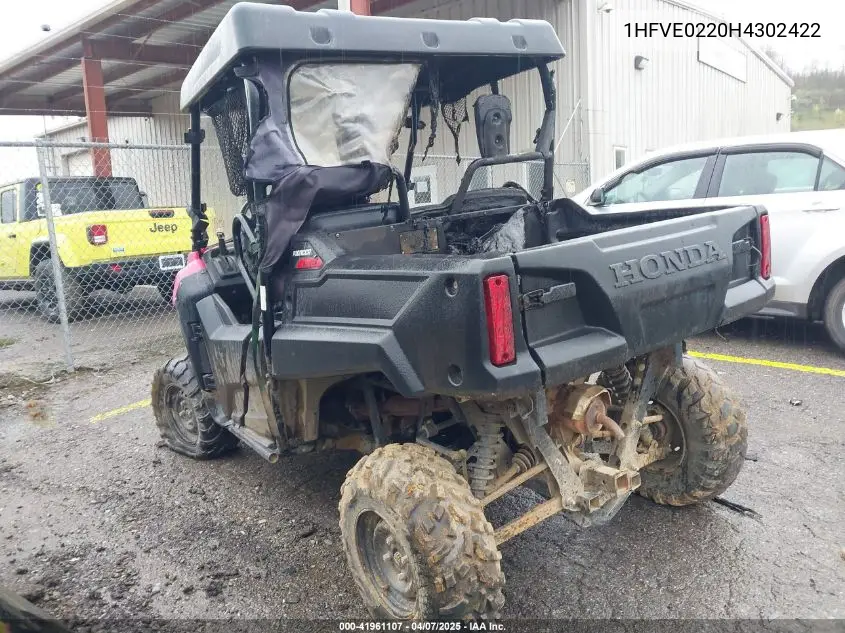 2017 Honda Sxs700 M2 VIN: 1HFVE0220H4302422 Lot: 41961107