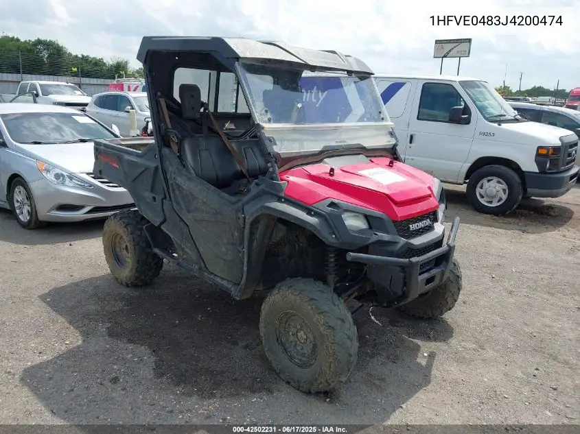 2018 Honda Sxs1000 M3 VIN: 1HFVE0483J4200474 Lot: 42502231
