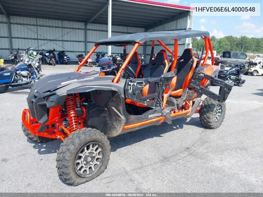 2020 Honda Sxs1000 S4D VIN: 1HFVE06E6L4000548 Lot: 42448534