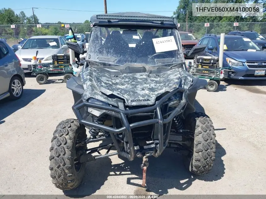 2021 Honda Sxs1000 S4X VIN: 1HFVE060XM4100058 Lot: 42443502