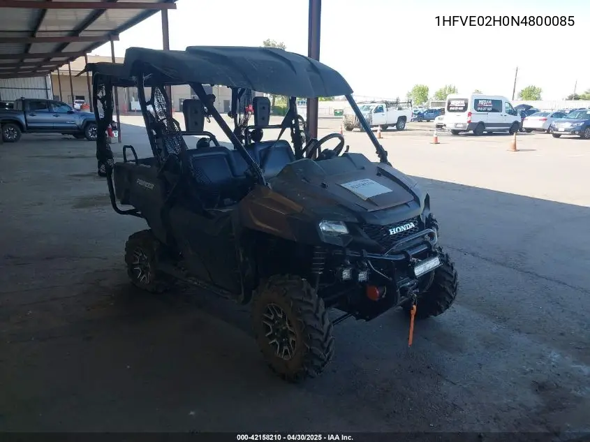 2022 Honda Sxs700 M4 VIN: 1HFVE02H0N4800085 Lot: 42158210