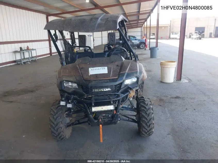 2022 Honda Sxs700 M4 VIN: 1HFVE02H0N4800085 Lot: 42158210