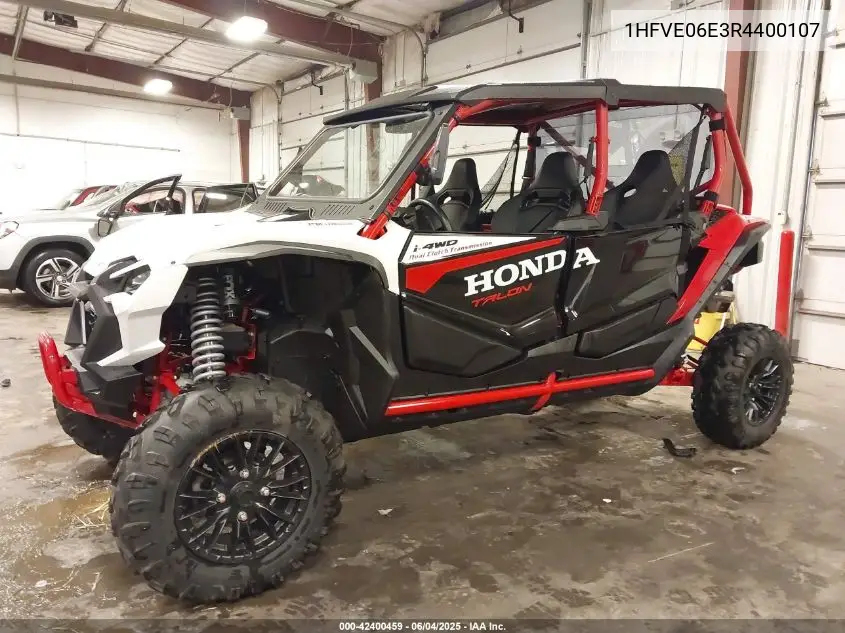 2024 Honda Sxs1000 S4X VIN: 1HFVE06E3R4400107 Lot: 42400459