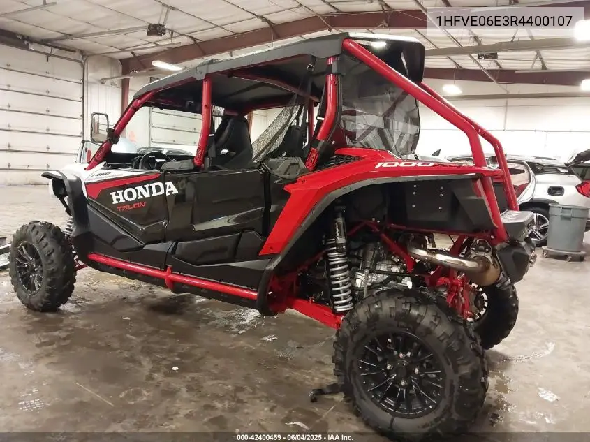 2024 Honda Sxs1000 S4X VIN: 1HFVE06E3R4400107 Lot: 42400459
