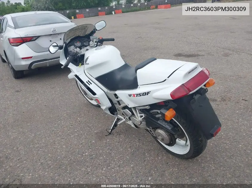 1993 Honda Vfr750 F VIN: JH2RC3603PM300309 Lot: 42508019
