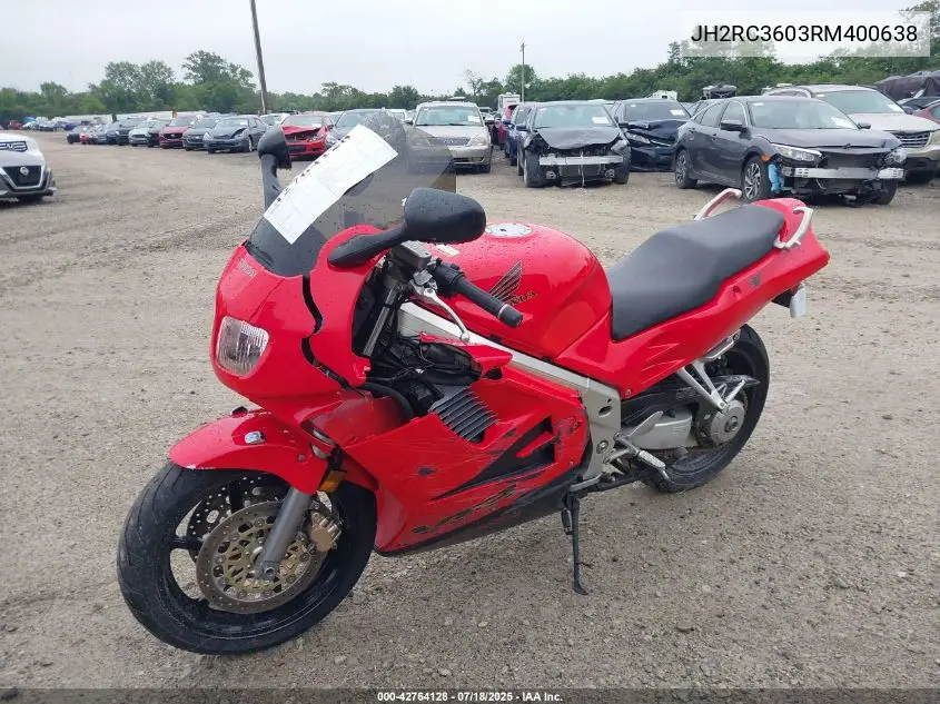 1994 Honda Vfr750 F VIN: JH2RC3603RM400638 Lot: 42764128