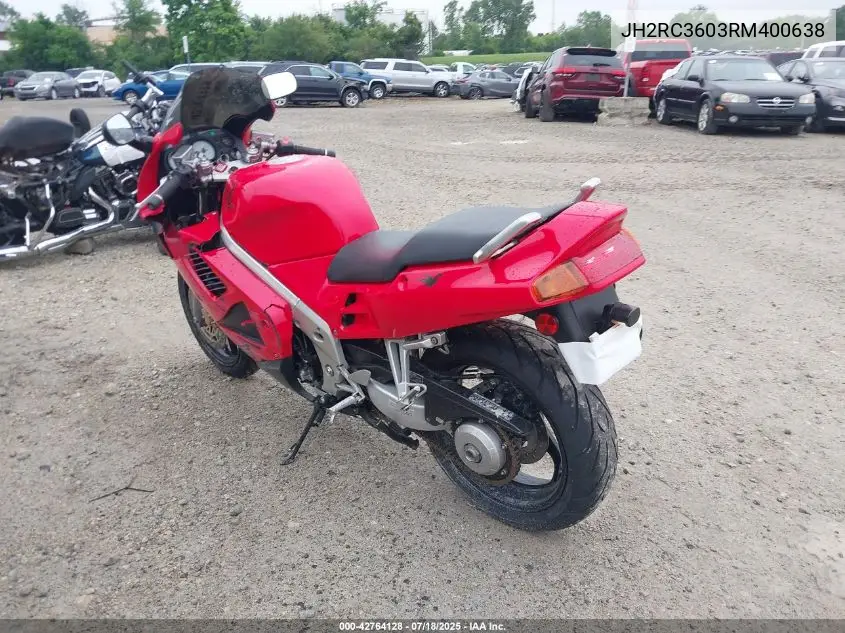 1994 Honda Vfr750 F VIN: JH2RC3603RM400638 Lot: 42764128