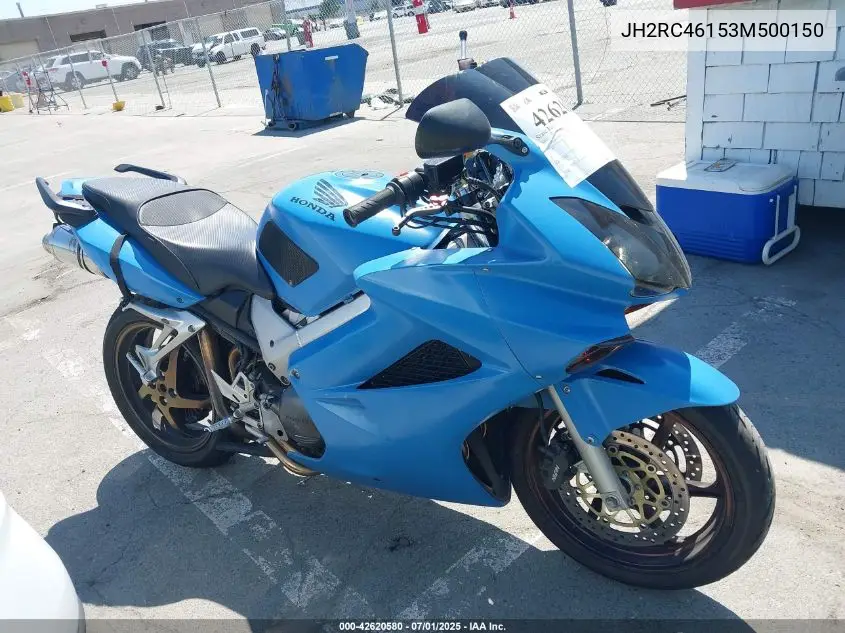 2003 Honda Vfr800 VIN: JH2RC46153M500150 Lot: 42620580