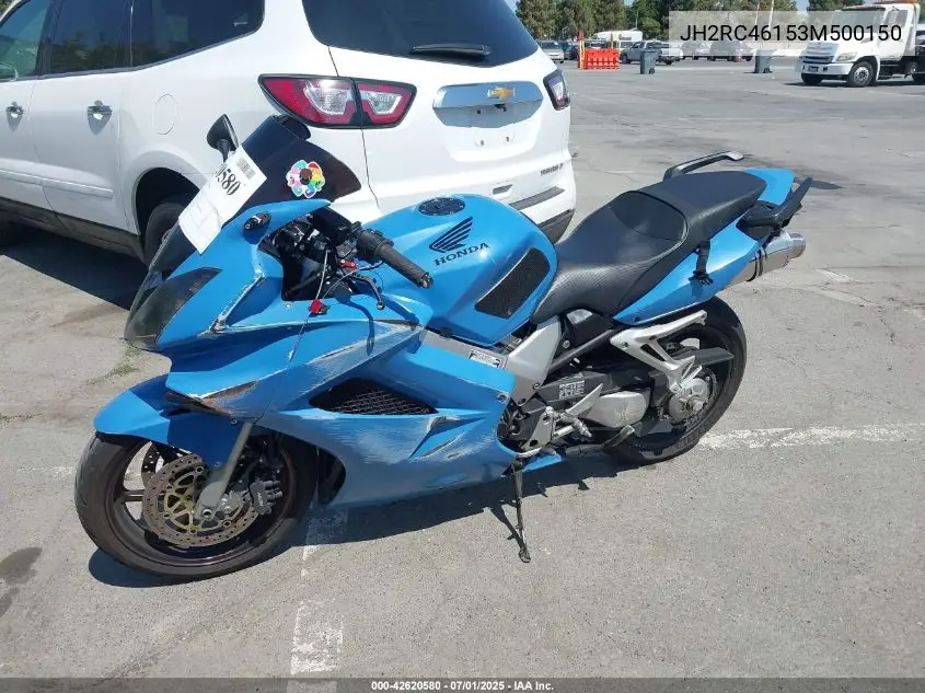 2003 Honda Vfr800 VIN: JH2RC46153M500150 Lot: 42620580