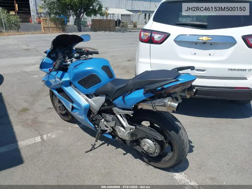 2003 Honda Vfr800 VIN: JH2RC46153M500150 Lot: 42620580
