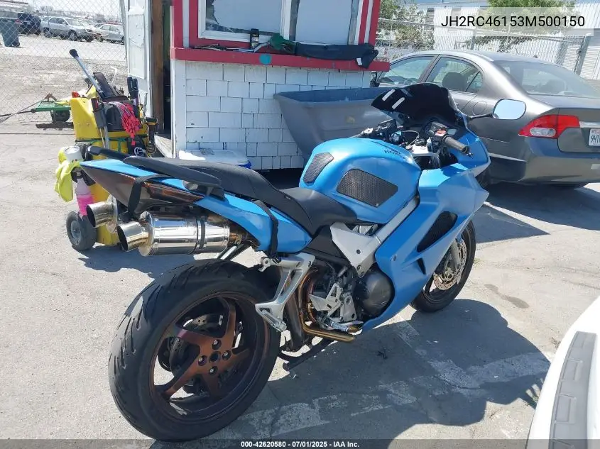 2003 Honda Vfr800 VIN: JH2RC46153M500150 Lot: 42620580
