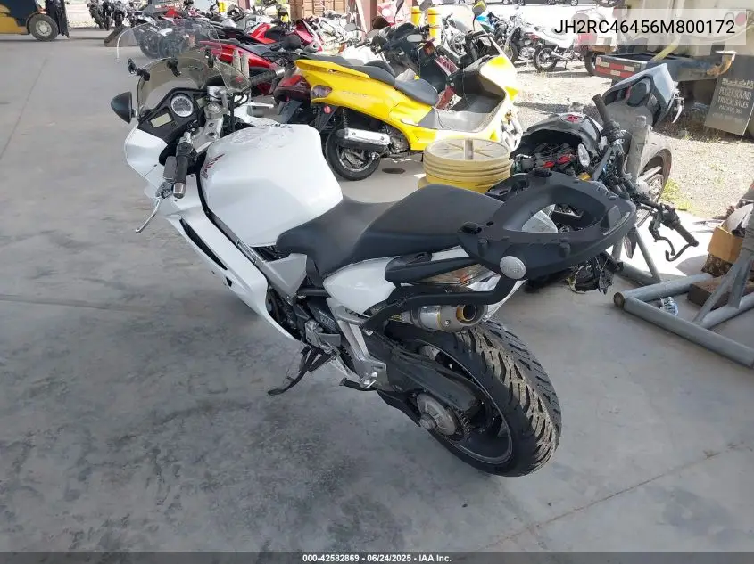 2006 Honda Vfr800 A VIN: JH2RC46456M800172 Lot: 42582869