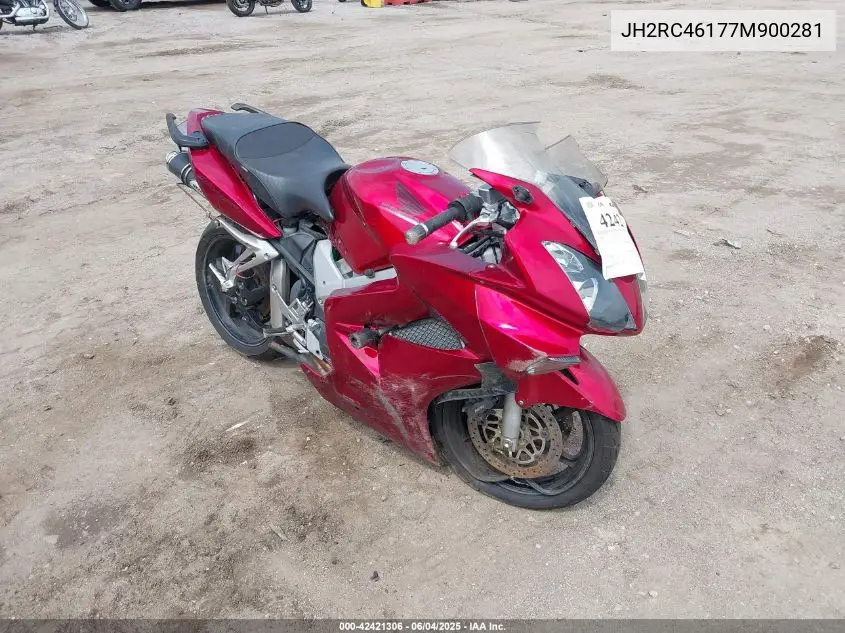 2007 Honda Vfr800 VIN: JH2RC46177M900281 Lot: 42421306