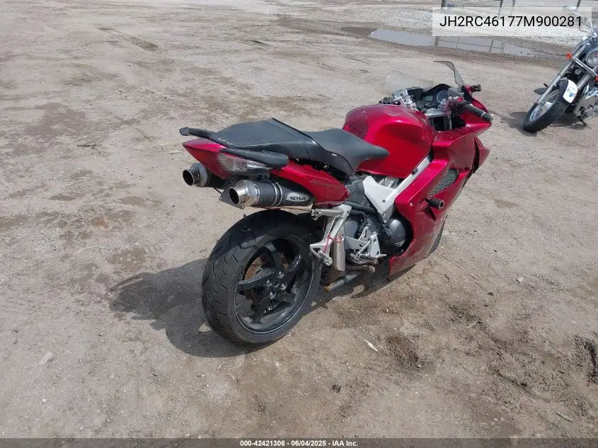 2007 Honda Vfr800 VIN: JH2RC46177M900281 Lot: 42421306