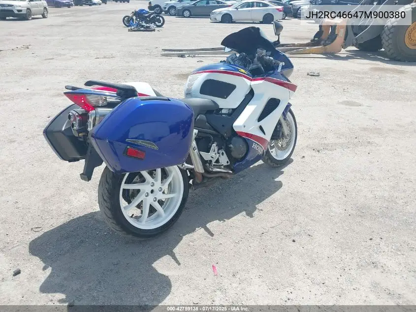 2007 Honda Vfr800 VIN: JH2RC46647M900380 Lot: 42759138