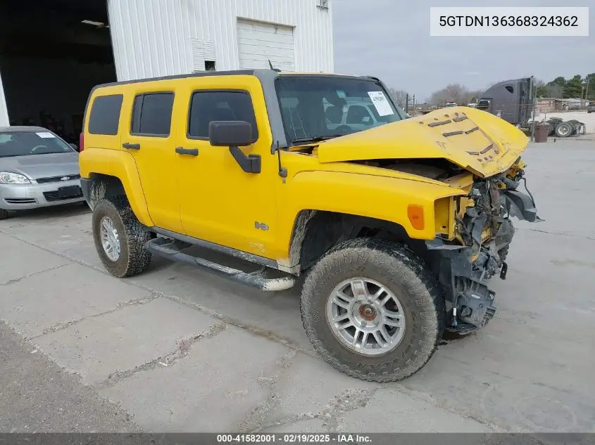 2006 Hummer H3 Suv VIN: 5GTDN136368324362 Lot: 41582001